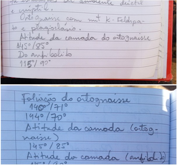 Exemplos de respostas (fotografadas) às questões da aplicação