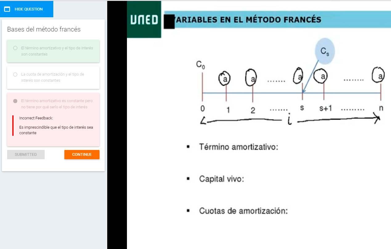 Mini video interactivo con
retroalimentación
