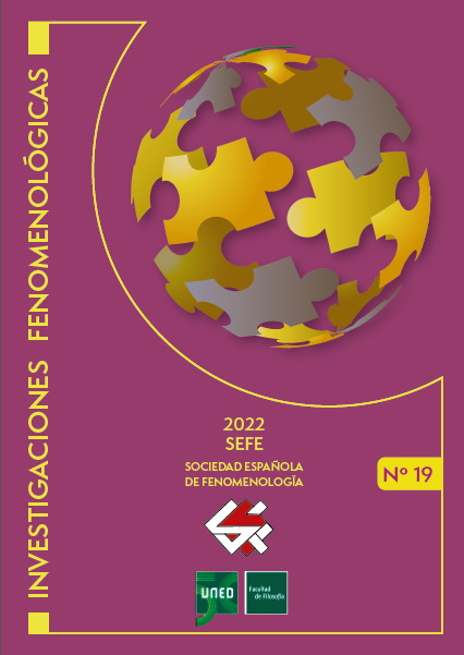 Portada del número 19 de Investigaciones Fenomenológicas